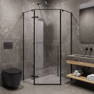 Душевой уголок Timo T71 100x100 см черный